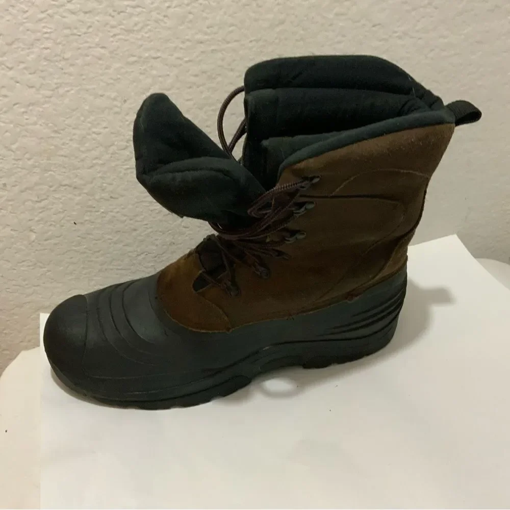 Quest brown and black leather duck boots size 12